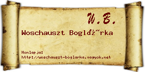 Woschauszt Boglárka névjegykártya